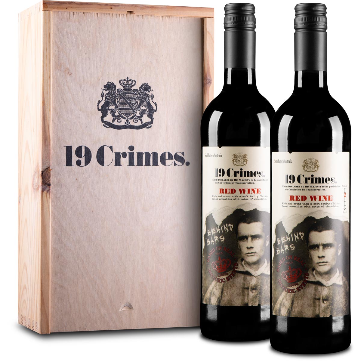 19 Crimes "Red Wine in Holzkiste"