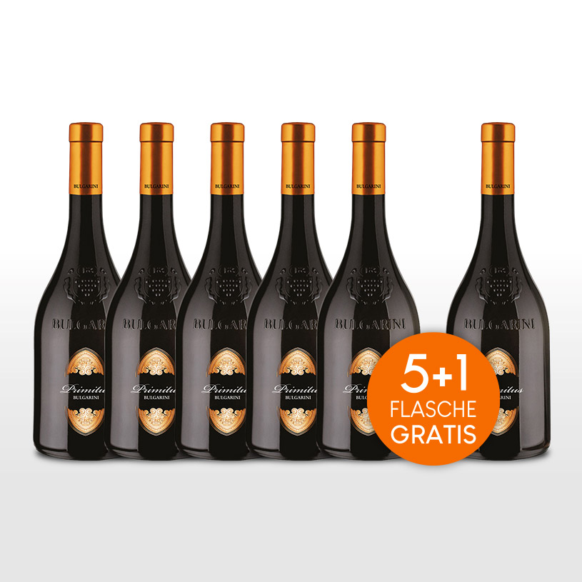 Aktionspaket 6 Fl. Bulgarini Primitus Vino Rosso