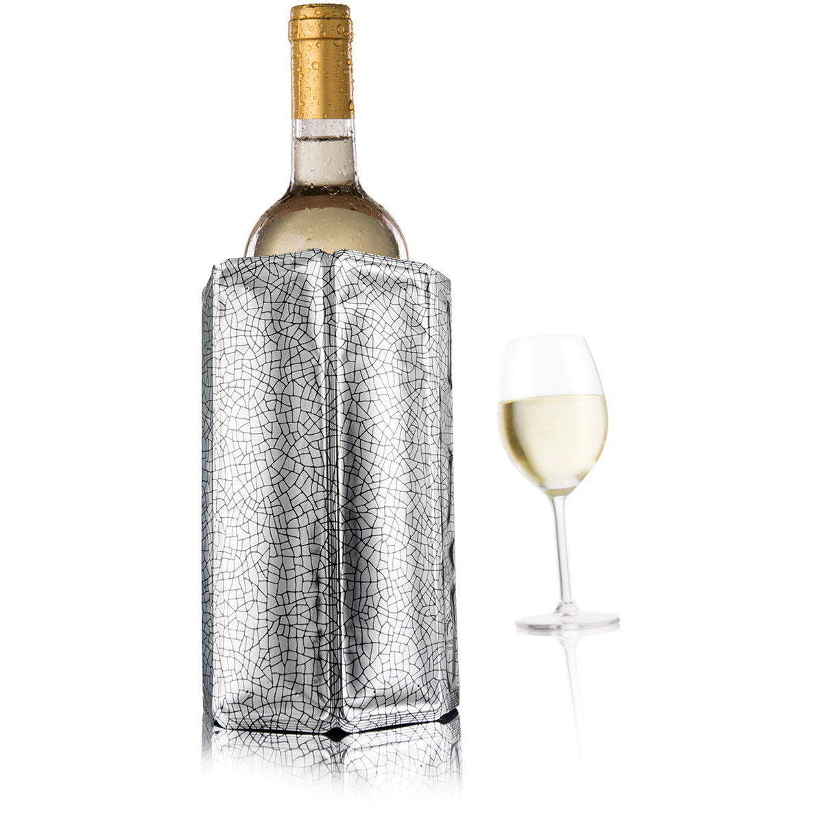 Vacu Vin Aktiv Weinkühler Motiv Silber 0,75 - 1,0 Liter