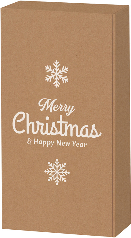 2er Geschenkkarton Kraftpapier "Schneeflocke"