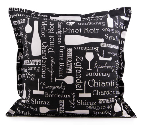 Dekokissen Design Weinflasche 40 x 40 cm Dekokissen Design Weinflasche 40 x 40 cm