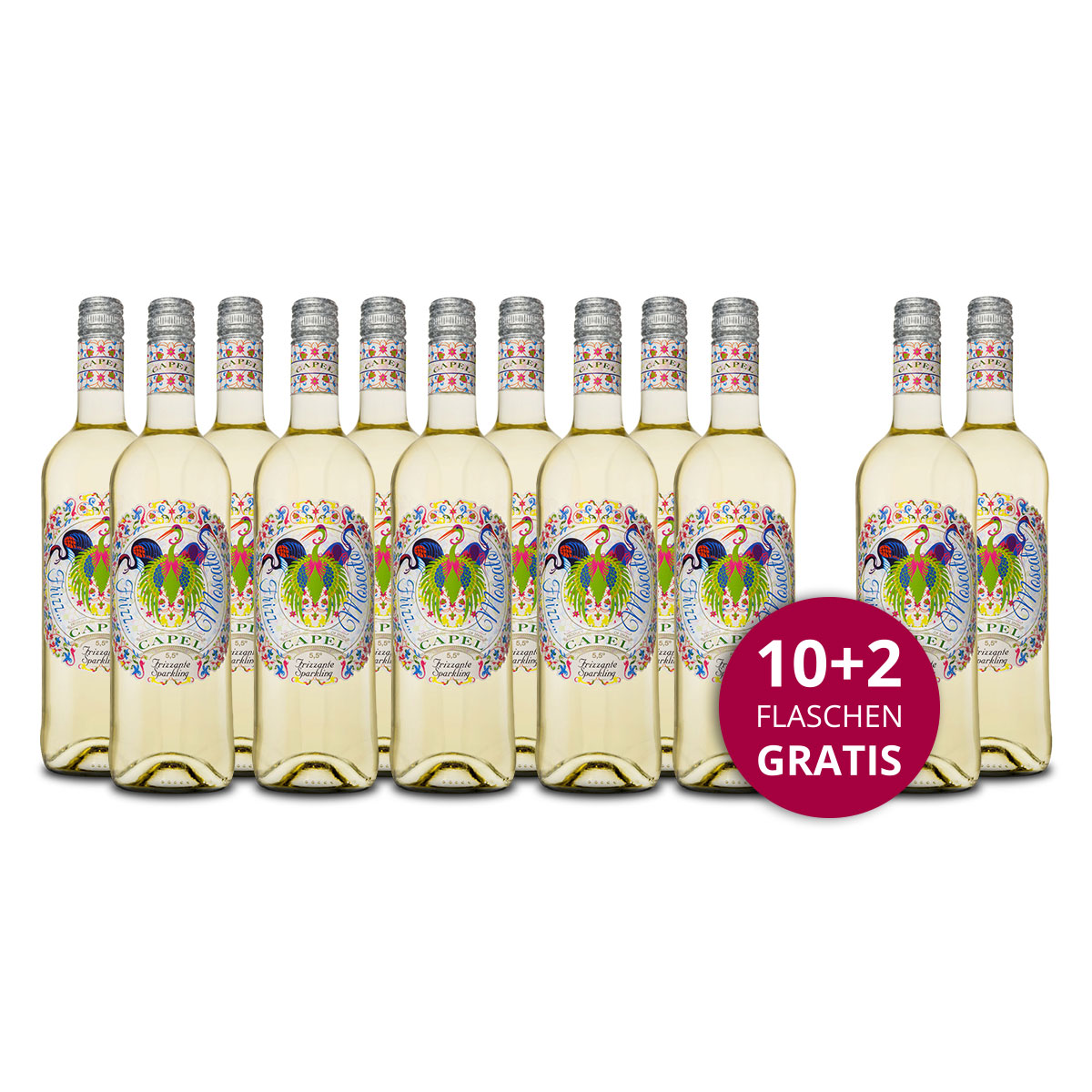 Aktionspaket 12 Fl. Capel Moscato 5,5° Frizzante Blanco 