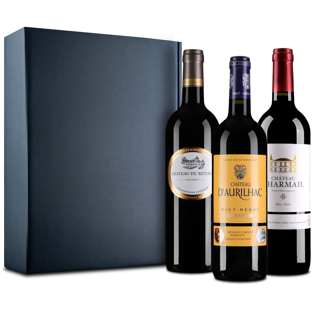 3er Wein-Geschenkbox Bordeaux