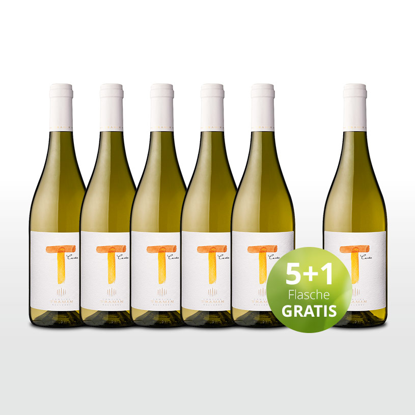 Aktionspaket 6 Fl. Cantina Tramin Cuvée T Weiß 