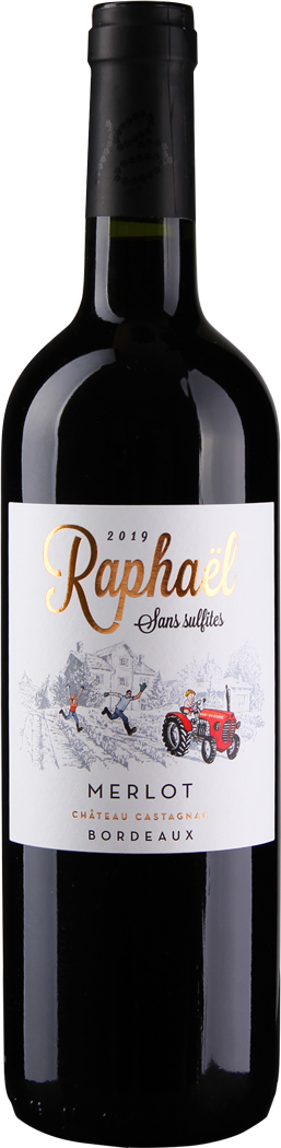 Château Castagnac Raphaël Merlot Sans Sulfites - Sulfitarm Bordeaux AOC 2019